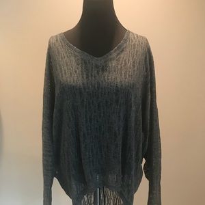 Buffalo Charcoal Gray Dolman Sleeve Top